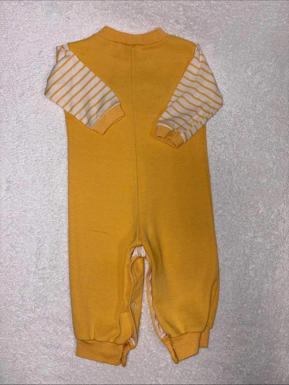 Healthtex vintage Yellow Striped Airplane One-Piece romper 12m
